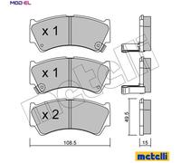 Brake pads 22-0436-0 METELLI for SUZUKI BALENO Hatchback BALENO BALENO Estate