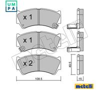 Brake pads 22-0436-0 METELLI for SUZUKI BALENO Hatchback BALENO BALENO Estate