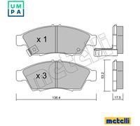BRAKE PAD SET DISC BRAKE 22-0437-0 FOR SUZUKI M16A 1.6L M15A 1.5L 8HY 1.4L 4cyl