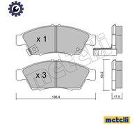 BRAKE PAD SET DISC BRAKE 22-0437-0 FOR SUZUKI M16A 1.6L M15A 1.5L 8HY 1.4L 4cyl