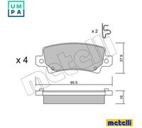 metelligroup 22-0447-0 Brake Pads, Made in Italy