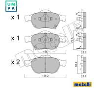 BRAKE PAD SET DISC BRAKE 22-0448-0 FOR TOYOTA 1ZZ-FE 1.8L 1CD-FTV1AZ-FSE 2.0L