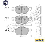 BRAKE PAD SET DISC BRAKE 22-0448-0 FOR TOYOTA 1ZZ-FE 1.8L 1CD-FTV1AZ-FSE 2.0L