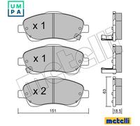 BRAKE PAD SET DISC BRAKE 22-0450-0 FOR TOYOTA 1ZZ-FE 1.8L 2AD-FHV/FTV 2.2L 4cyl