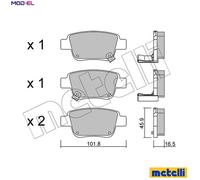 BRAKE PAD SET DISC BRAKE 22-0451-0 FOR TOYOTA 1ZZ-FE 1.8L 2AD-FHV/FTV 2.2L 4cyl