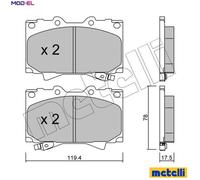 2204520 BRAKE PAD SET, DISC BRAKE FITS LEXUS LX 470