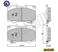 2204520 BRAKE PAD SET, DISC BRAKE FITS LEXUS LX 470
