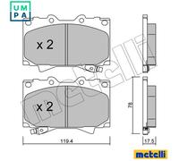 2204520 BRAKE PAD SET, DISC BRAKE FITS LEXUS LX 470