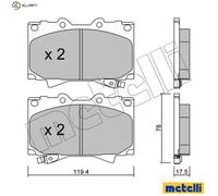 2204520 BRAKE PAD SET, DISC BRAKE FITS LEXUS LX 470