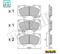 metelligroup 22-0454-0 - Made in Italy - Brake Pads