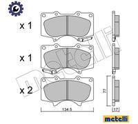 BRAKE PAD SET DISC BRAKE 22-0454-0 FOR MITSUBISHI PAJERO/IV/SHOGUN MONTERO/SUV