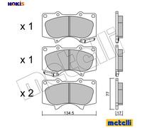 metelligroup 22-0454-0 - Made in Italy - Brake Pads