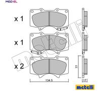 metelligroup 22-0454-0 - Made in Italy - Brake Pads