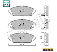 BRAKE PAD SET DISC BRAKE 22-0463-0 FOR HONDA CIVIC/VII/Hatchback/FERIO ACCORD