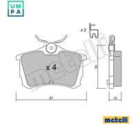 BRAKE PAD SET DISC BRAKE 22-0465-0 FOR HONDA ACCORD/VI/Mk/VII/VIII/Tourer/EURO