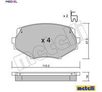 BRAKE PAD SET DISC BRAKE 22-0472-0 FOR MAZDA ROADSTER/II/MX-5 MIATABP5A 1.8L