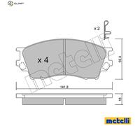 Brake pads 22-0473-0 METELLI for MAZDA FORD