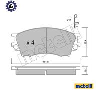 Brake pads 22-0473-0 METELLI for MAZDA FORD