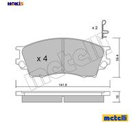 Brake pads 22-0473-0 METELLI for MAZDA FORD
