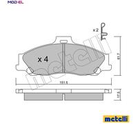 Brake pads 22-0479-0 METELLI for FORD MAZDA