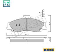 BRAKE PAD SET DISC BRAKE 22-0479-0 FOR FORD AUSTRALIA MAZDA B-SERIE/BRAVO/SUV