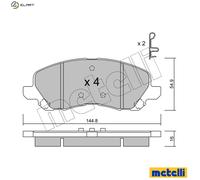 BRAKE PAD SET DISC BRAKE 22-0481-0 FOR MITSUBISHI ECLIPSE/Convertible LEGNUM
