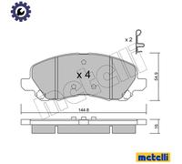 BRAKE PAD SET DISC BRAKE 22-0481-0 FOR MITSUBISHI ECLIPSE/Convertible LEGNUM