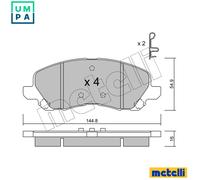 BRAKE PAD SET DISC BRAKE 22-0481-0 FOR MITSUBISHI ECLIPSE/Convertible LEGNUM