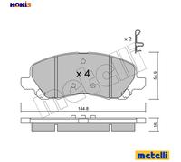 BRAKE PAD SET DISC BRAKE 22-0481-0 FOR MITSUBISHI ECLIPSE/Convertible LEGNUM