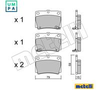 BRAKE PAD SET DISC BRAKE 22-0484-0 FOR MITSUBISHI CHALLENGER/II/SHOGUN/SPORT