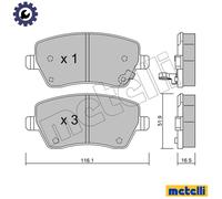 BRAKE PAD SET DISC BRAKE 22-0485-1 FOR SUZUKI VAUXHALL AGILA/Mk/II OPEL 3cyl