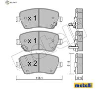 BRAKE PAD SET DISC BRAKE 22-0485-2 FOR NISSAN NOTE/VERSA MARCH/IV/ACTIVE 0.9L