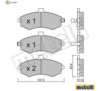 Brake pads 22-0504-0 METELLI for HYUNDAI KIA
