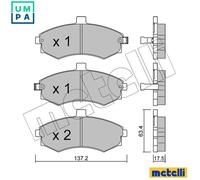 Brake pads 22-0504-0 METELLI for HYUNDAI KIA