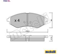 Brake pads 22-0508-0 METELLI for CHEVROLET DAEWOO