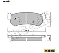 BRAKE PAD SET DISC BRAKE 22-0511-0 FOR SUZUKI DAEWOO LACETTI/Hatchback 2.0L 4cyl