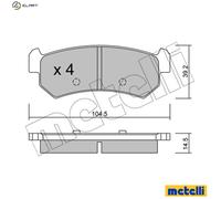 BRAKE PAD SET DISC BRAKE 22-0511-0 FOR SUZUKI DAEWOO LACETTI/Hatchback 2.0L 4cyl