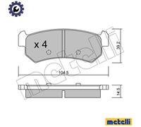 BRAKE PAD SET DISC BRAKE 22-0511-0 FOR SUZUKI DAEWOO LACETTI/Hatchback 2.0L 4cyl