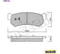 BRAKE PAD SET DISC BRAKE 22-0511-0 FOR SUZUKI DAEWOO LACETTI/Hatchback 2.0L 4cyl