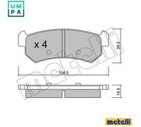 BRAKE PAD SET DISC BRAKE 22-0511-0 FOR SUZUKI DAEWOO LACETTI/Hatchback 2.0L 4cyl