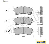 Brake pads 22-0512-0 METELLI for KIA MENTOR Saloon MENTOR CLARUS SHUMA I