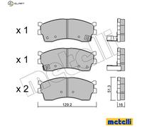 Metelli Brake Pad Set 22-0512-0 – for KIA Mentor Saloon, Clarus, Shuma I