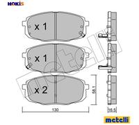 Brake pads 22-0513-0 METELLI for KIA HYUNDAI