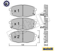 Brake pads 22-0513-0 METELLI for KIA HYUNDAI