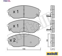 BRAKE PAD SET DISC BRAKE 22-0515-0 FOR KIA D4CB 2.5L G4JS 2.4L 4cyl SORENTO I