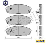 BRAKE PAD SET DISC BRAKE 22-0515-0 FOR KIA D4CB 2.5L G4JS 2.4L 4cyl SORENTO I
