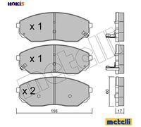 BRAKE PAD SET DISC BRAKE 22-0515-0 FOR KIA D4CB 2.5L G4JS 2.4L 4cyl SORENTO I