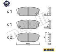 BRAKE PAD SET DISC BRAKE 22-0516-0 FOR KIA D4CB 2.5L G4JS 2.4L 4cyl SORENTO I