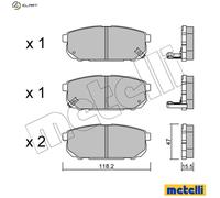 BRAKE PAD SET DISC BRAKE 22-0516-0 FOR KIA D4CB 2.5L G4JS 2.4L 4cyl SORENTO I
