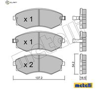 BRAKE PAD SET DISC BRAKE 22-0518-0 FOR SSANGYONG REXTON/II/SUV G32D 3.2L 6cyl